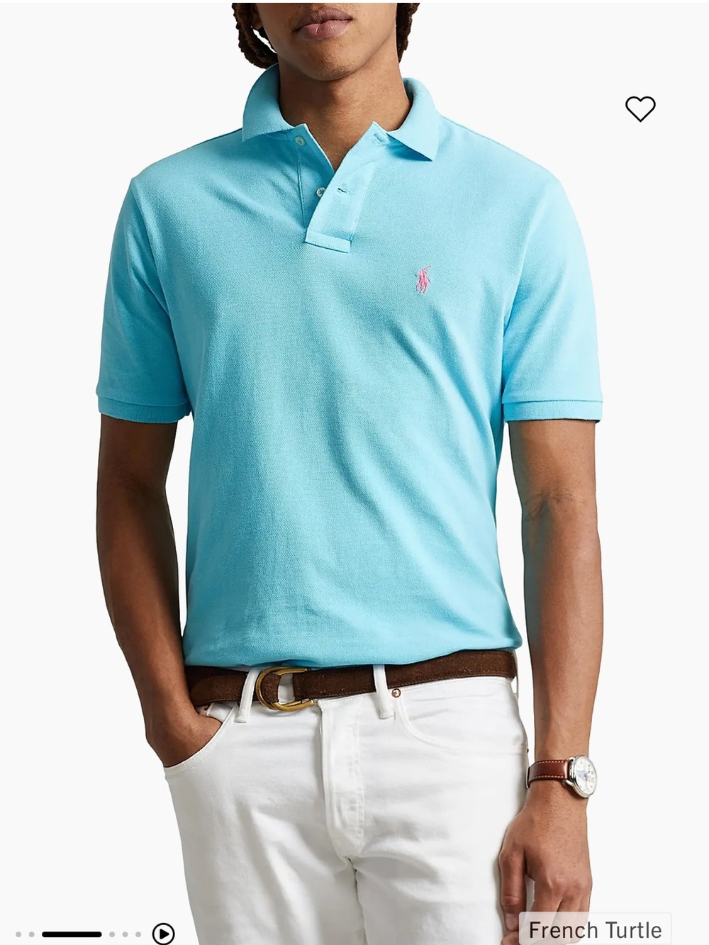 Polo by Ralph Lauren Men's Light Blue 100% Cotton Polo Shirt Like New